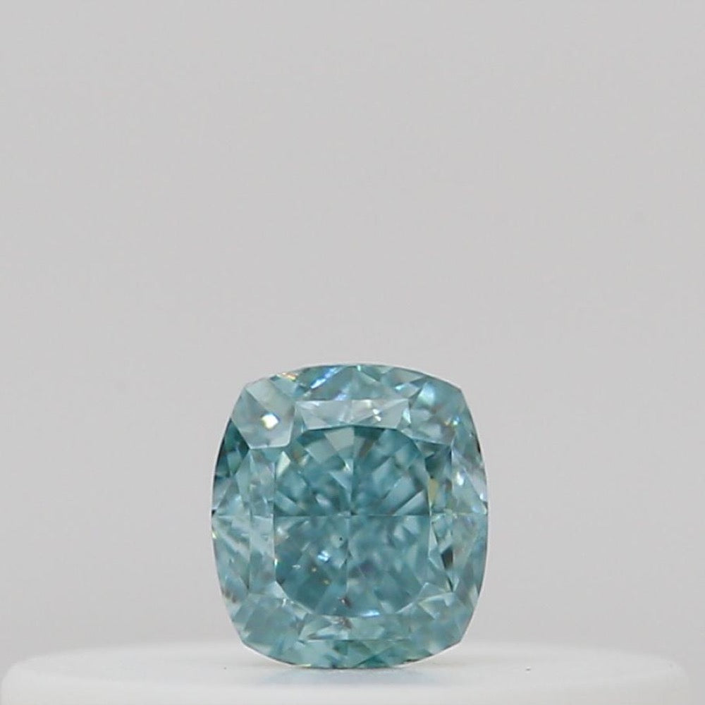 GIA 彩鑽 綠鑽 0.11ct Fancy Vivid Blue-green