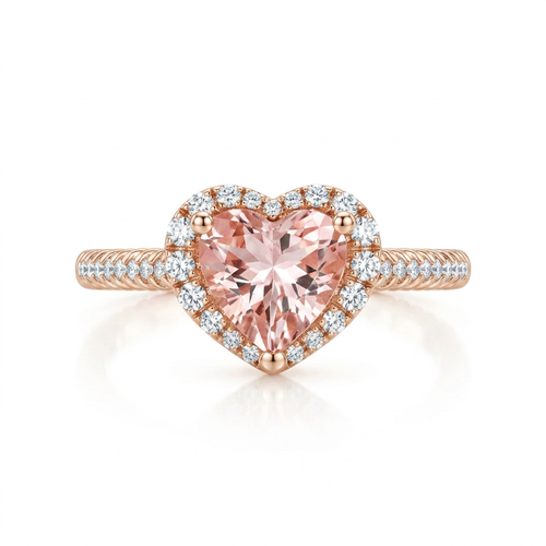 18K Rose Gold 1.19ct Morganite Ring