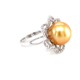 18K White Gold Pearl Ring