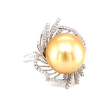 18K White Gold Pearl Ring