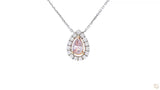 18K白金 0.25ct Fancy Light Pink 粉紅鑽吊咀