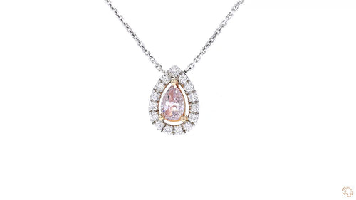 18K白金 0.25ct Fancy Light Pink 粉紅鑽吊咀