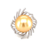 18K White Gold Pearl Ring
