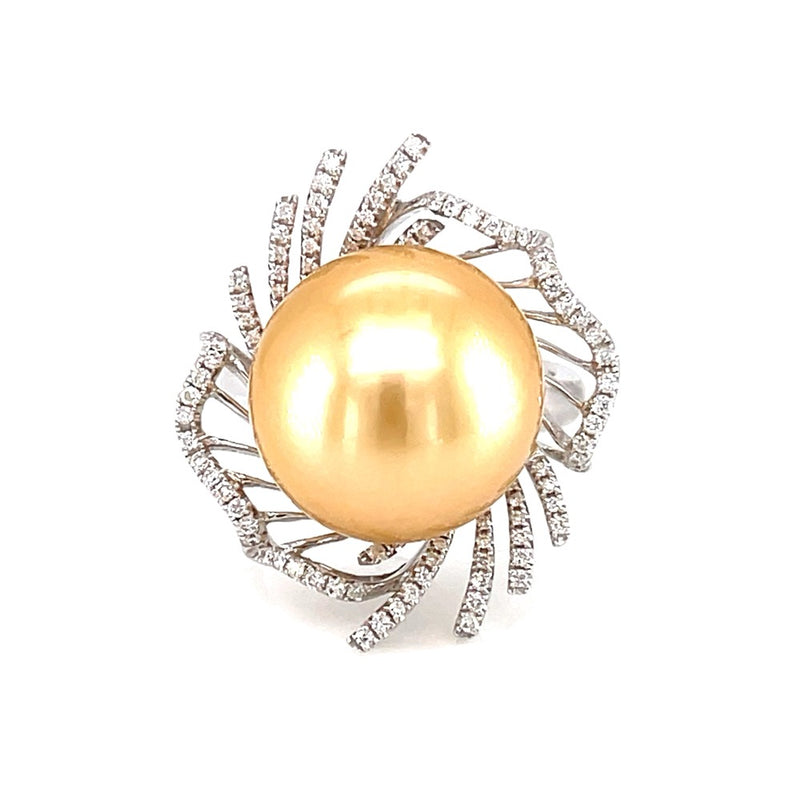 18K White Gold Pearl Ring