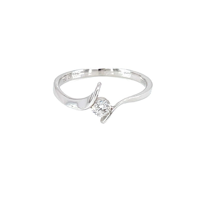 18K白金 0.15ct 鑽石戒指