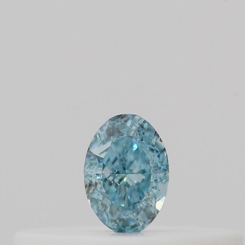 GIA 彩鑽 藍鑽 0.08ct Fancy Intense Green-blue