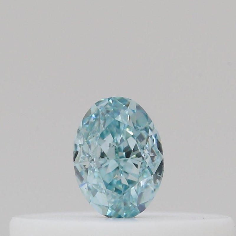 GIA 彩鑽 綠鑽 0.1ct Fancy Intense Blue-green