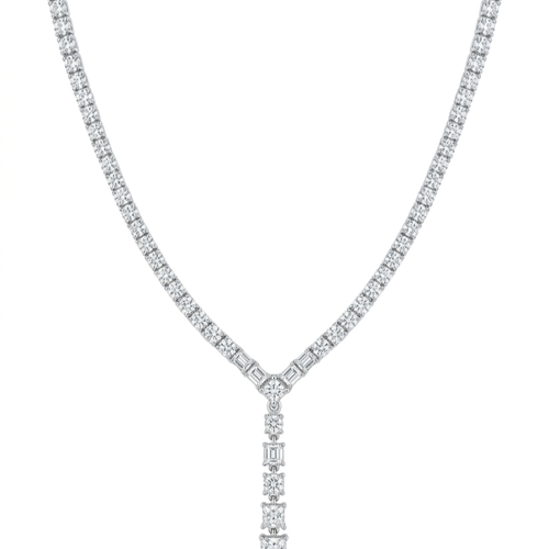 18K White Gold 3.20ct Diamond Necklace