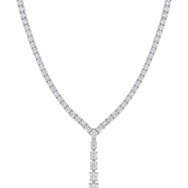 18K白金 3.20ct 鑽石項鍊