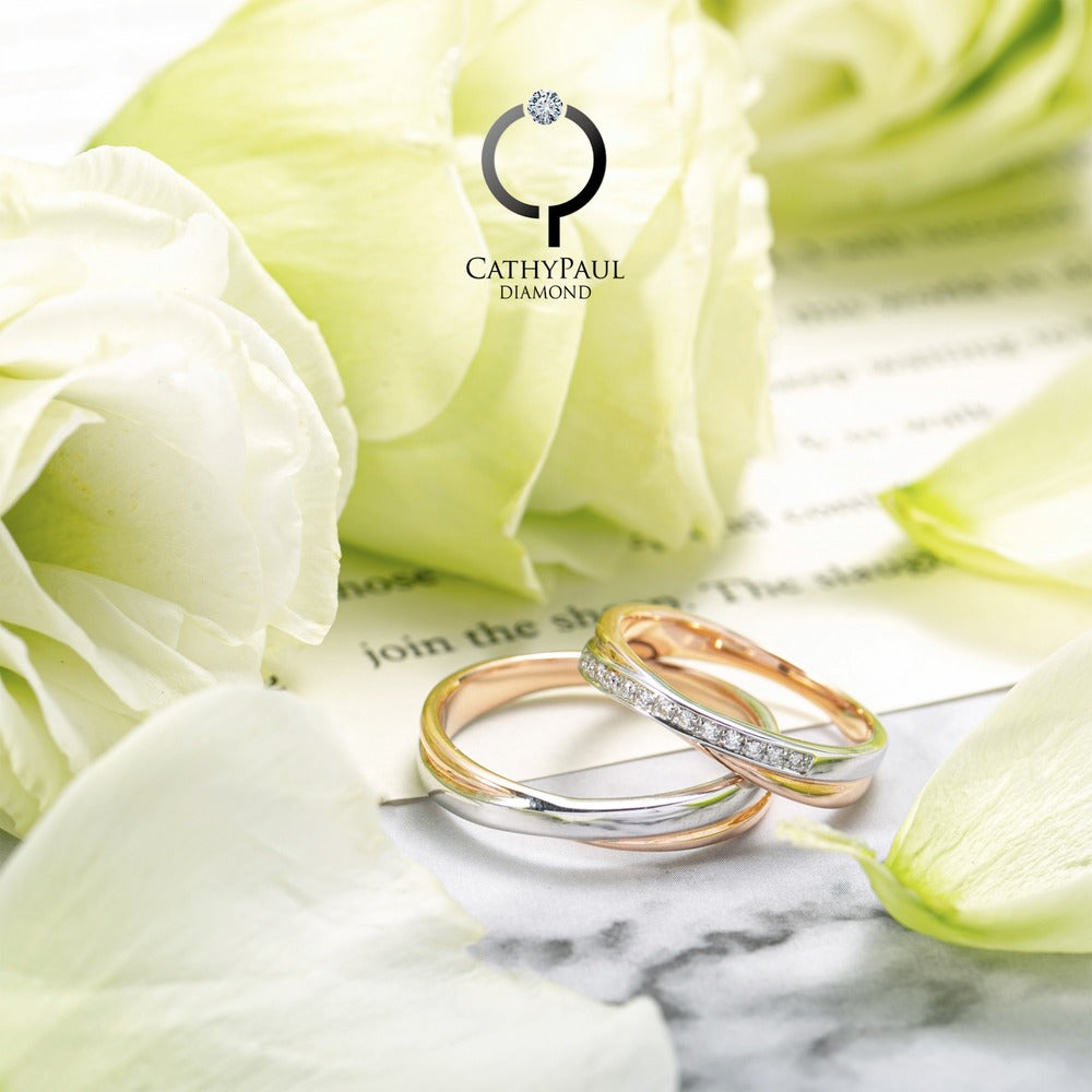 18K Wedding Band Pair CP001