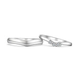 18K Wedding Band Pair CP002