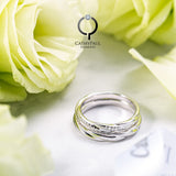 18K Wedding Band Pair CP003