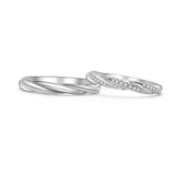18K Wedding Band Pair CP003