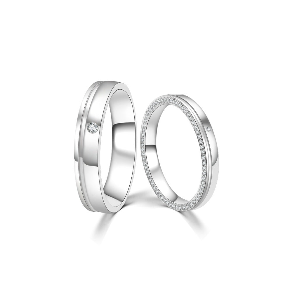 18K Wedding Band Pair CP006