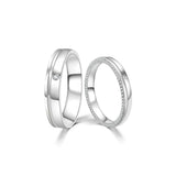 18K Wedding Band Pair CP006