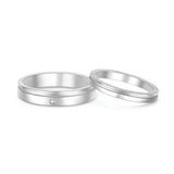 18K Wedding Band Pair CP006