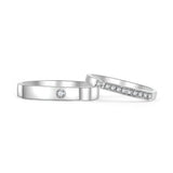 18K Wedding Band Pair CP008