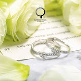 18K Wedding Band Pair CP009