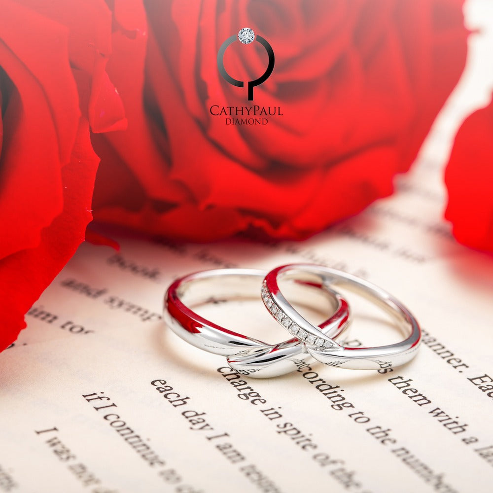 18K Wedding Band Pair CP010