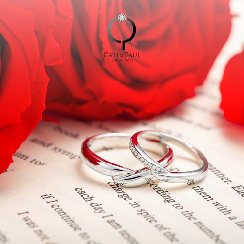 18K Wedding Band Pair CP010