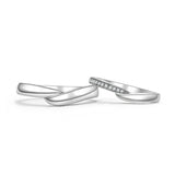18K Wedding Band Pair CP010
