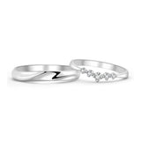 18K Wedding Band Pair CP014