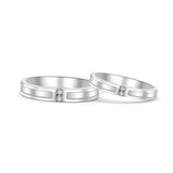 18K Wedding Band Pair CP015