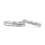 18K Wedding Band Pair CP017
