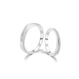 18K Wedding Band Pair CP017