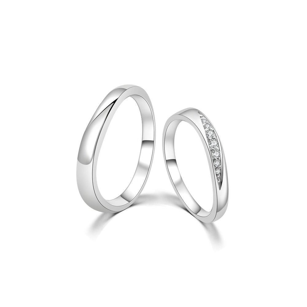 18K Wedding Band Pair CP023