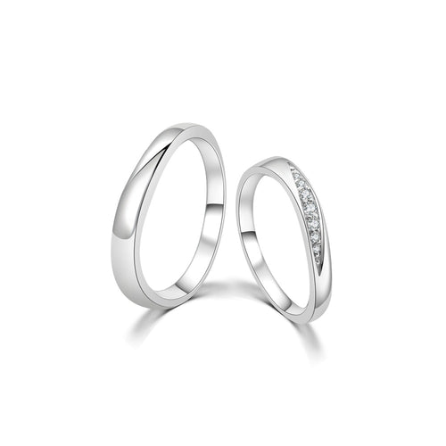 18K Wedding Band Pair CP023