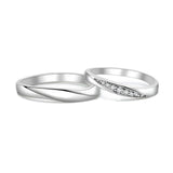 18K Wedding Band Pair CP023