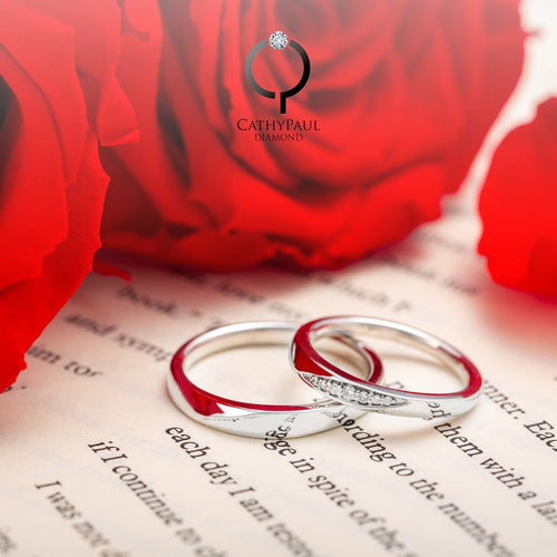 18K Wedding Band Pair CP024