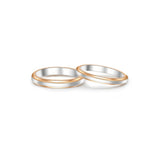 18K Wedding Band Pair CP029