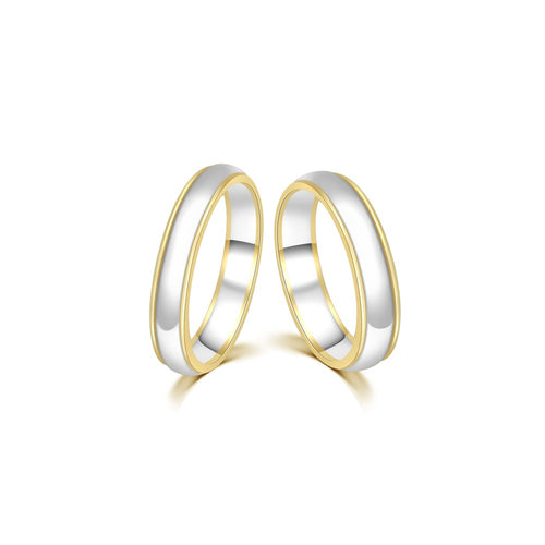 18K Wedding Band Pair CP030