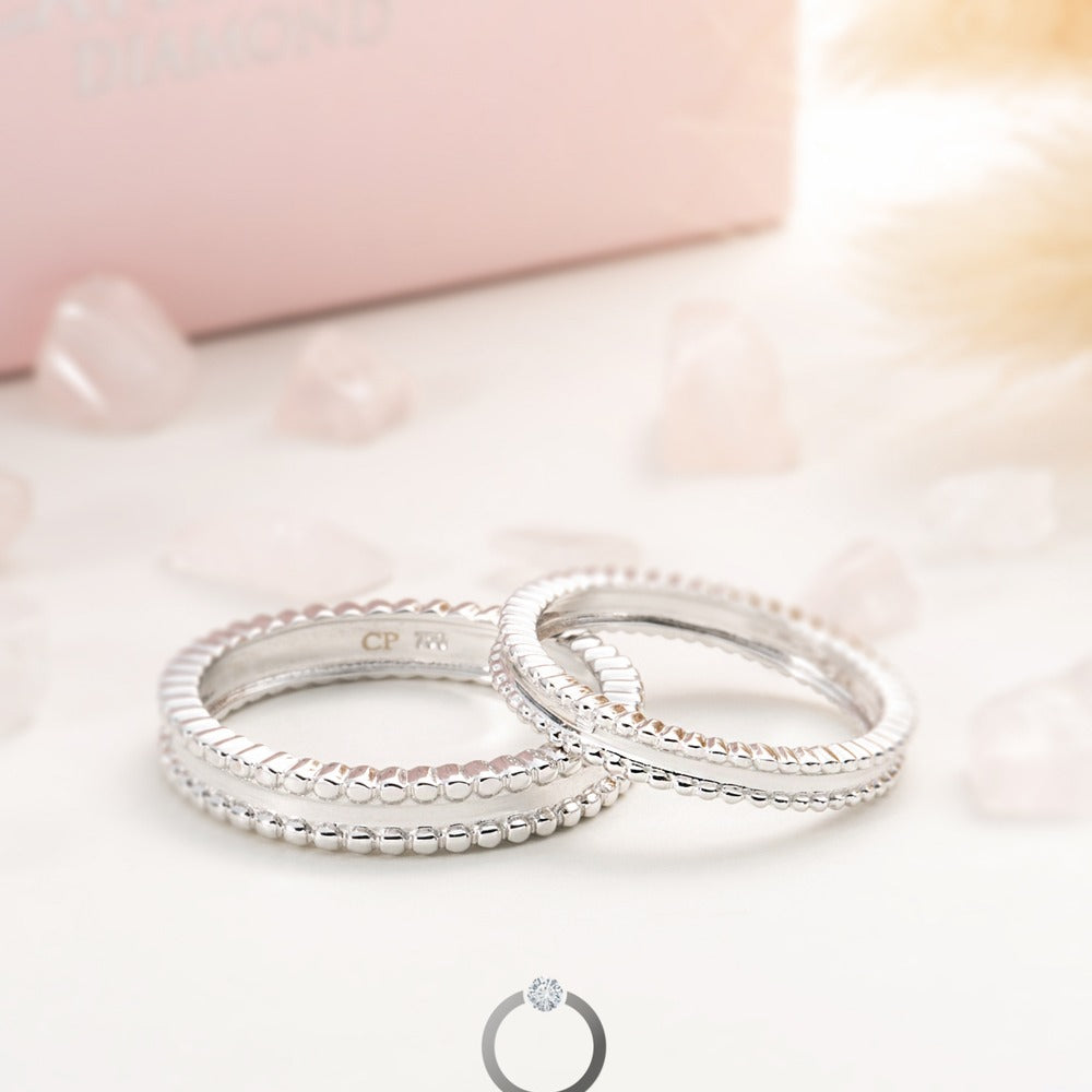 18K Wedding Band Pair CP031