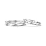 18K Wedding Band Pair CP031