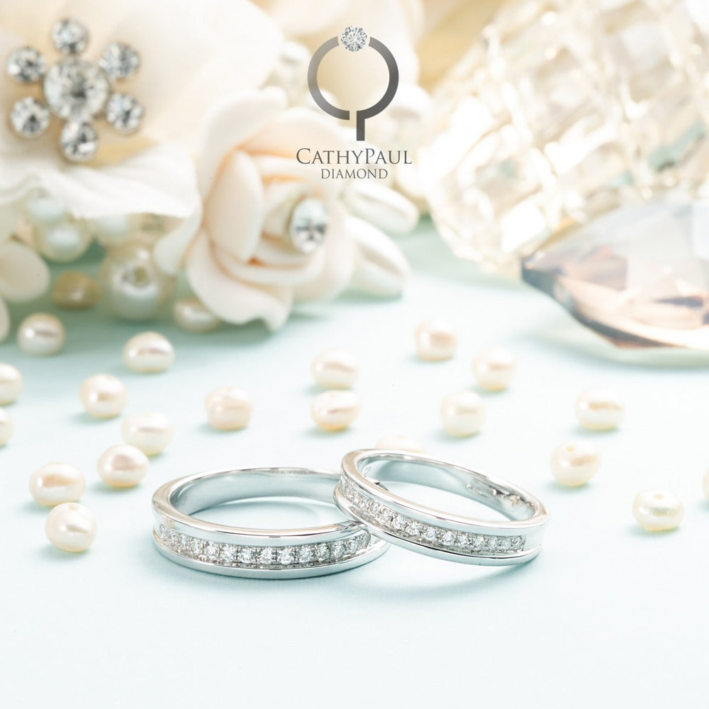 18K Wedding Band Pair CP035