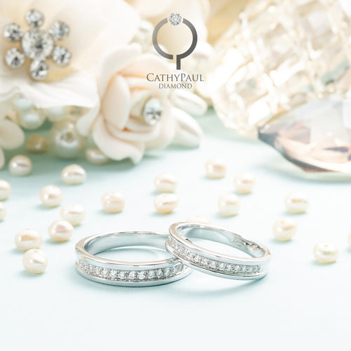 18K Wedding Band Pair CP035