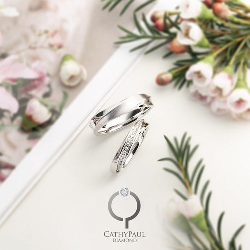 18K Wedding Band Pair CP036
