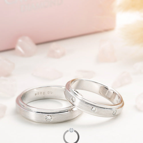 18K Wedding Band Pair CP039