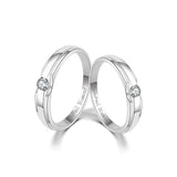 18K Wedding Band Pair CP040