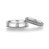 18K Wedding Band Pair CP043