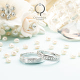 18K Wedding Band Pair CP046