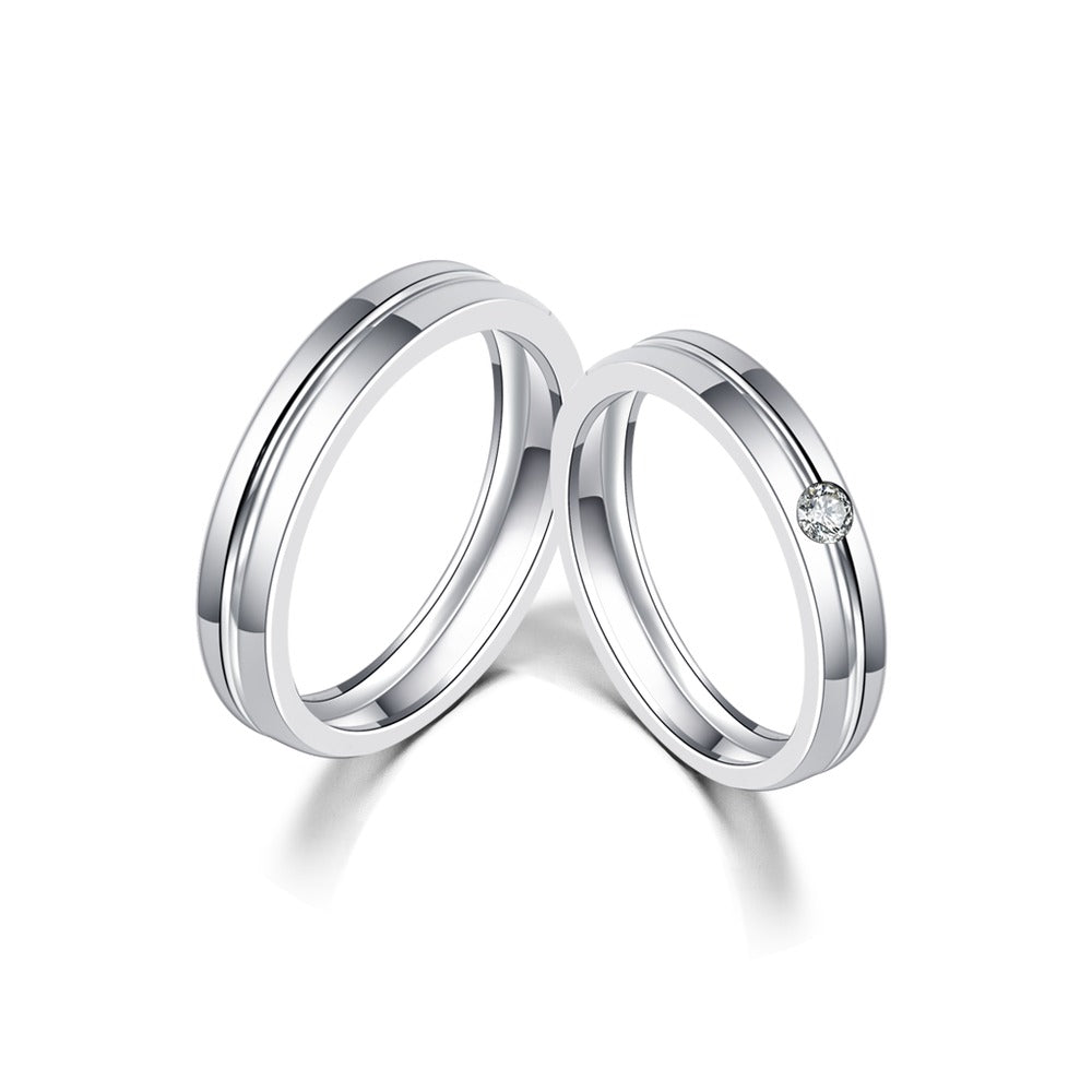 18K Wedding Band Pair CP047