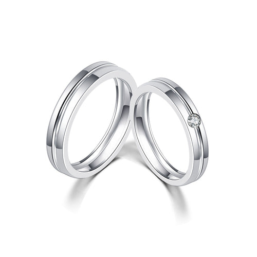 18K Wedding Band Pair CP047