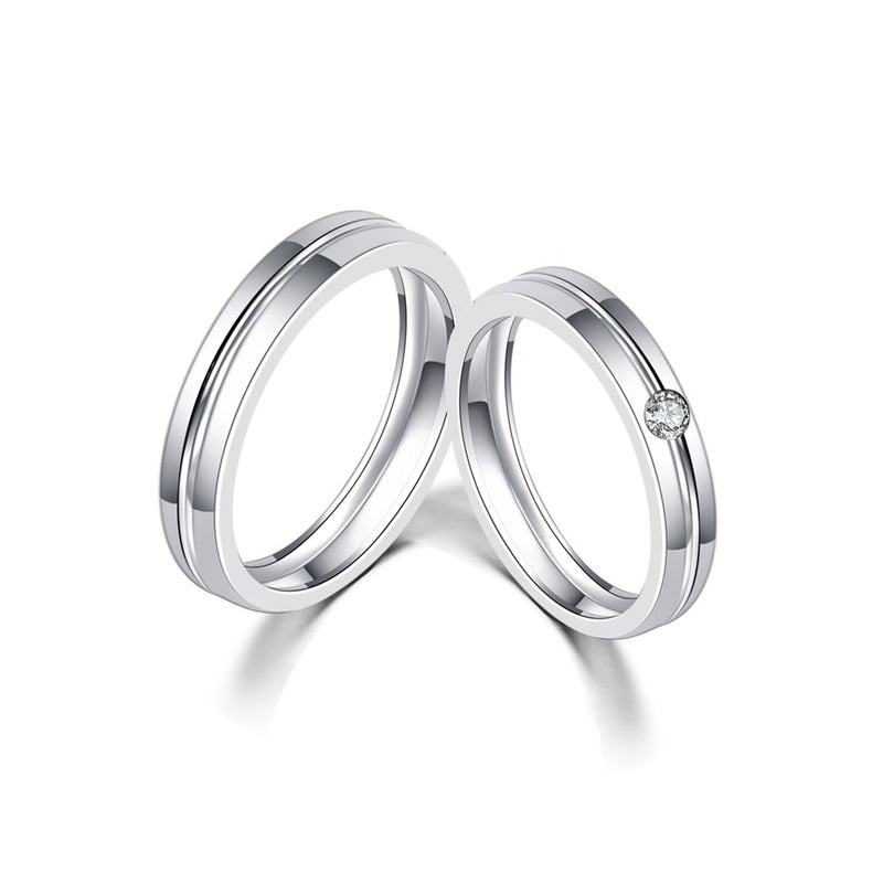 18K Wedding Band Pair CP047
