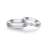 18K Wedding Band Pair CP047