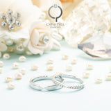 18K Wedding Band Pair CP048