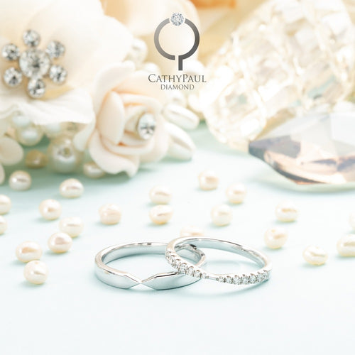 18K Wedding Band Pair CP048